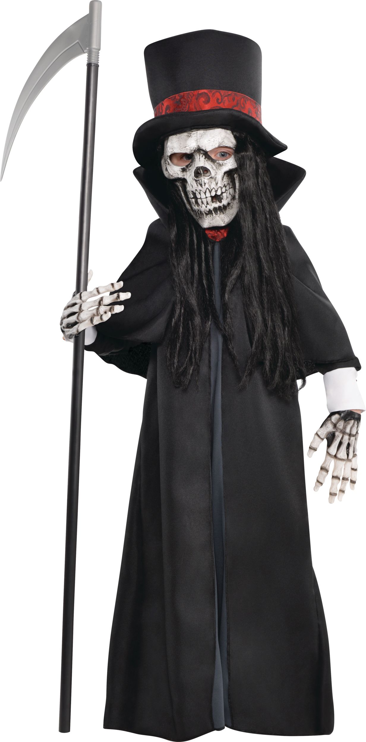 Costume La Mort sur son 31, enfants, tenue noire avec chapeau