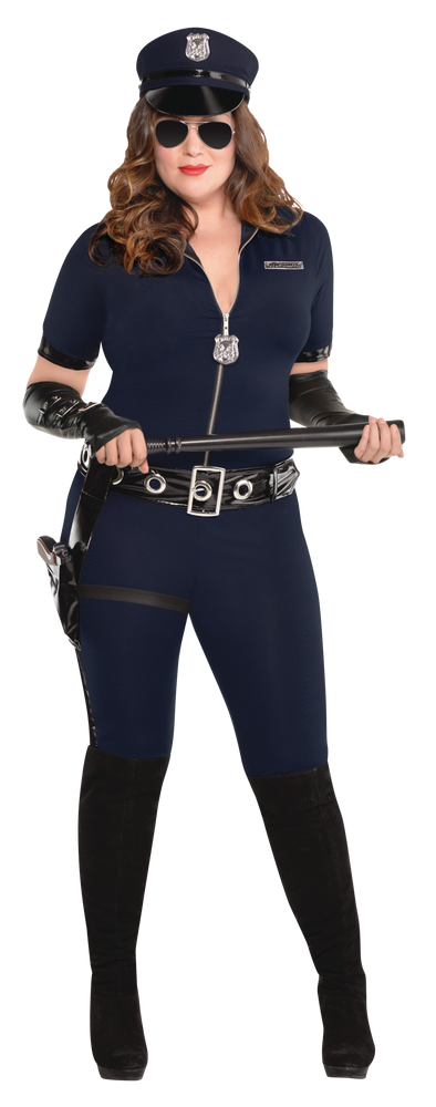 Adult Stop Traffic Sexy Cop Costume, Plus Size | Party City