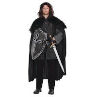 Fur Cloak, Black Front_Flat