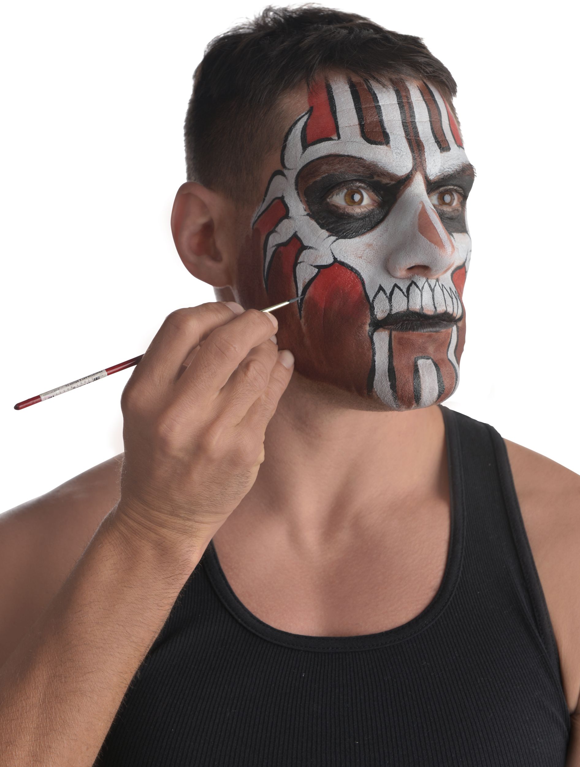 Witch Doctor Top Hat with Dreads Front_Angled_Right