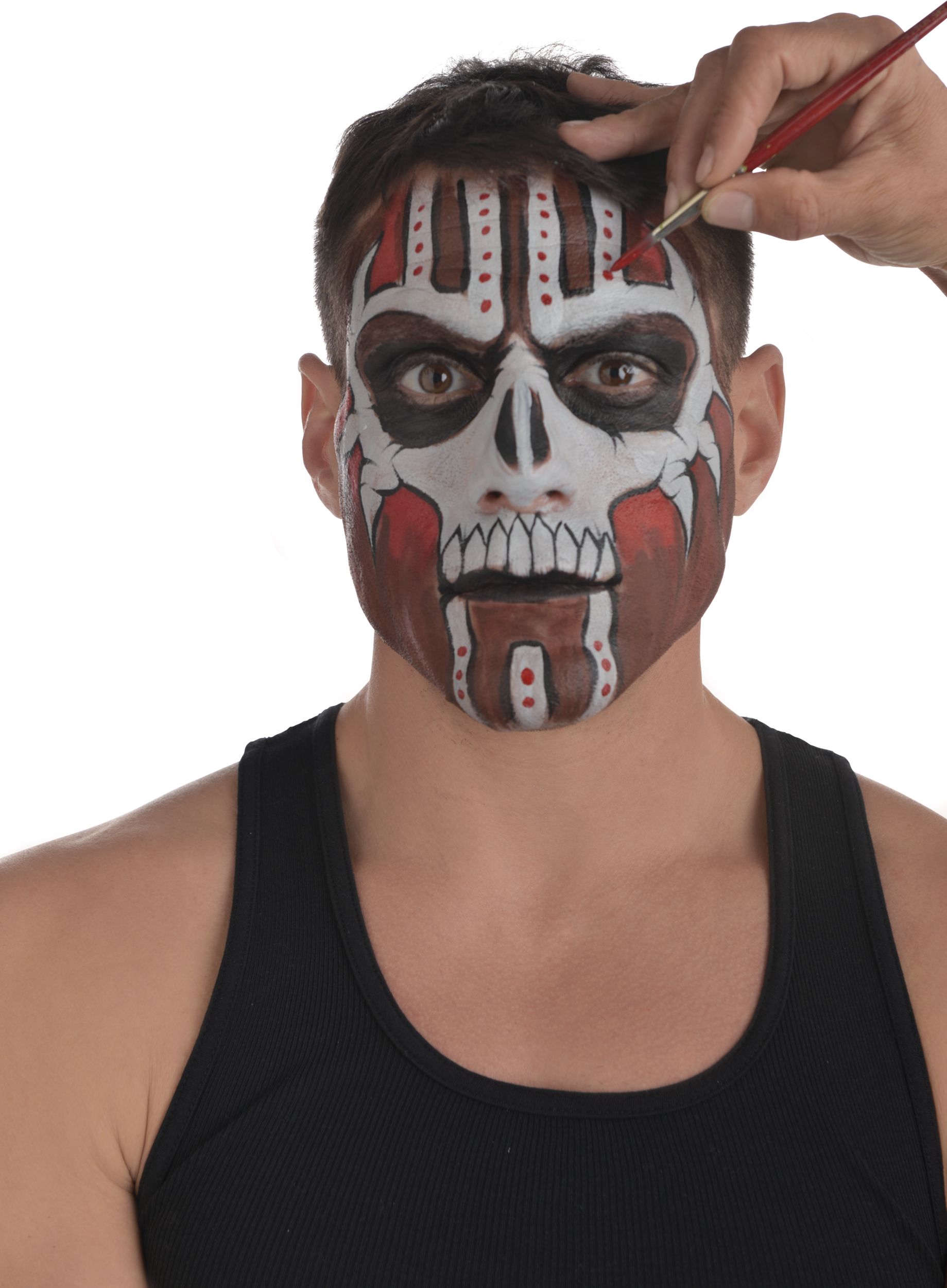 Witch Doctor Top Hat with Dreads Front_Flat