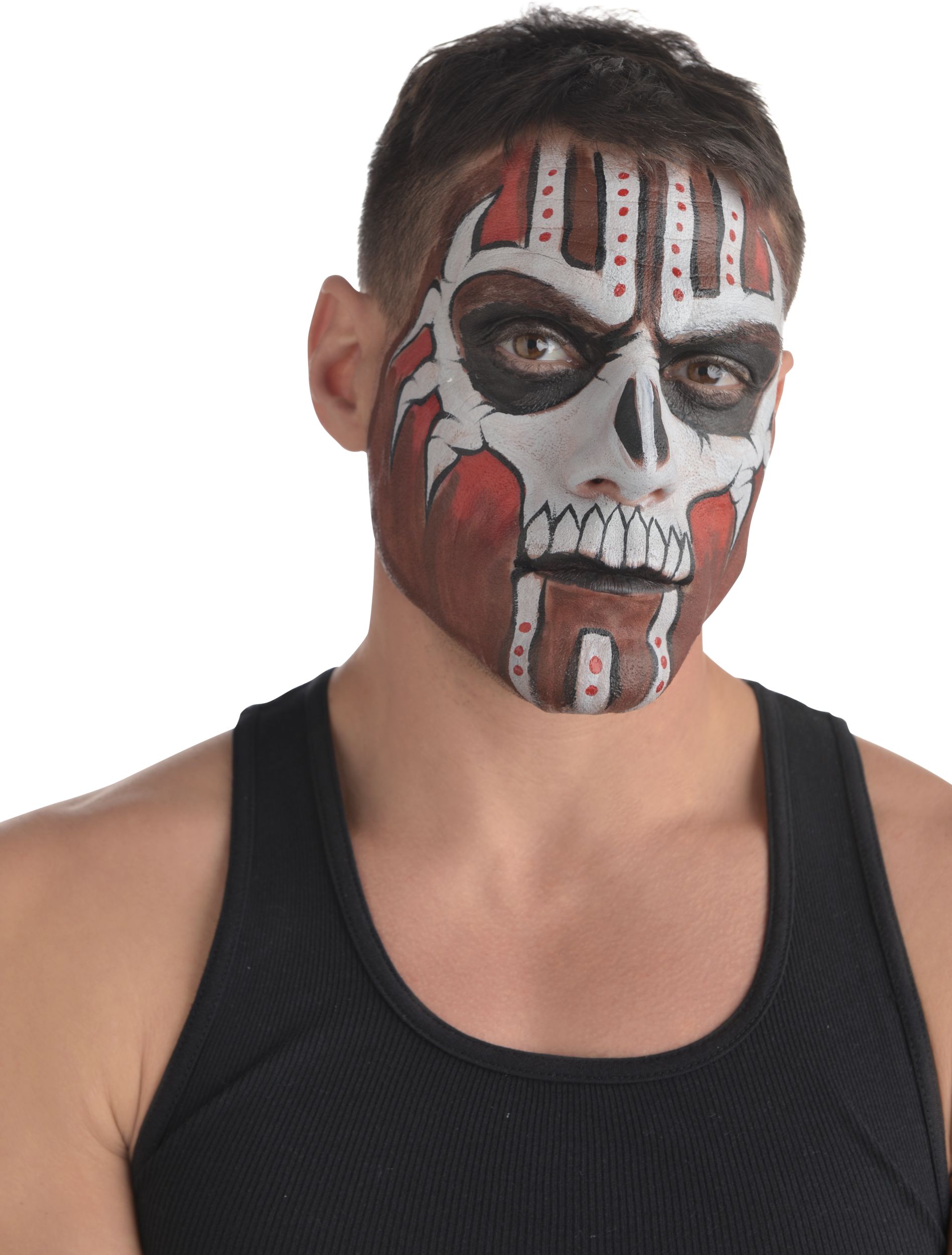 Witch Doctor Top Hat with Dreads Front_Angled_Right