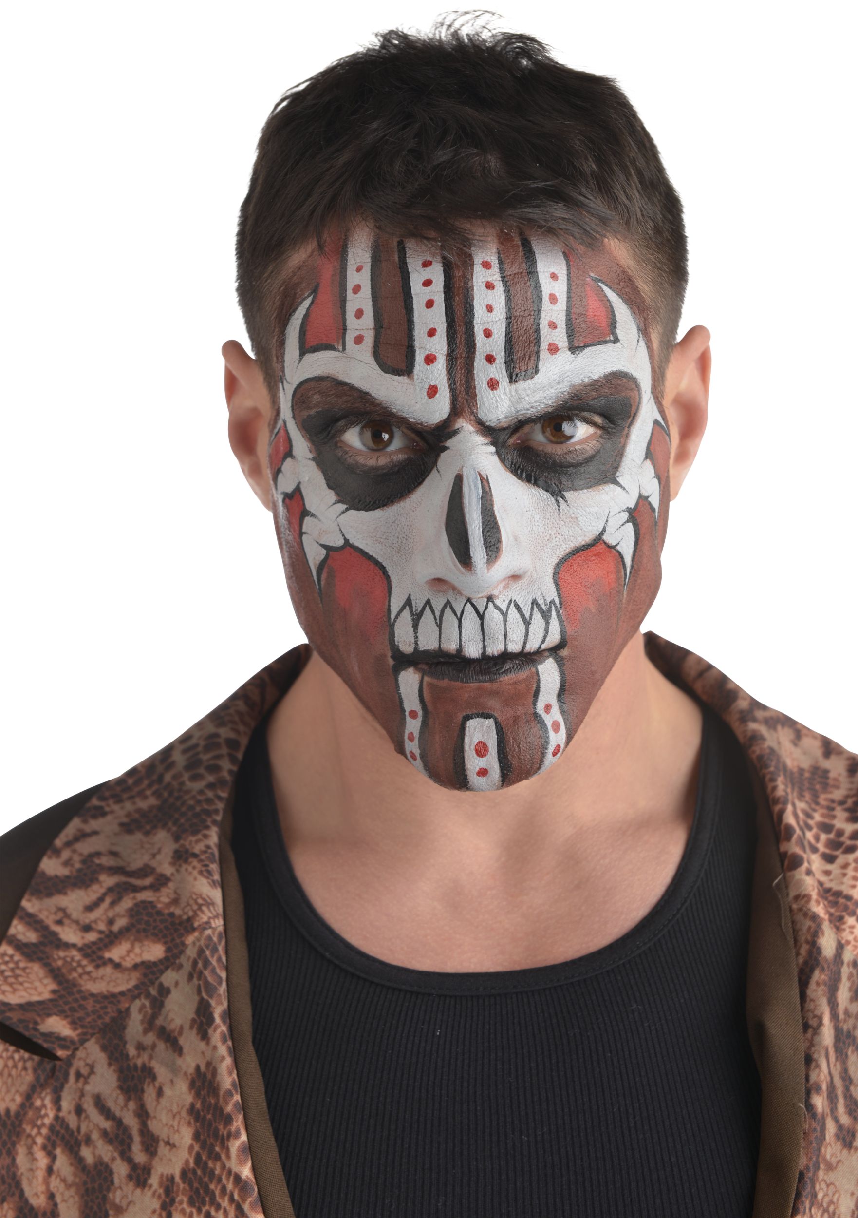 Witch Doctor Top Hat with Dreads Front_Flat