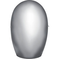 Faceless Mirror Mask, Silver, One Size, Wearable Costume Accessory for Halloween Front_Flat