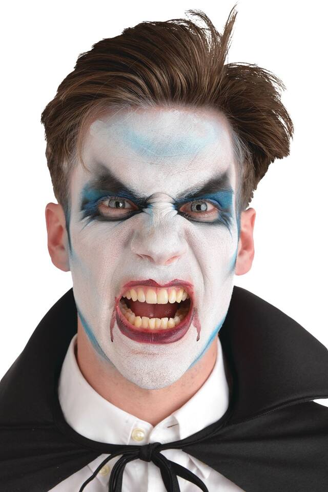 Multi-Character Face & Body Makeup Kit with Fake Blood, Multi-Coloured, One Size, 26-pk, Costume Accessories for Halloween Front_Flat