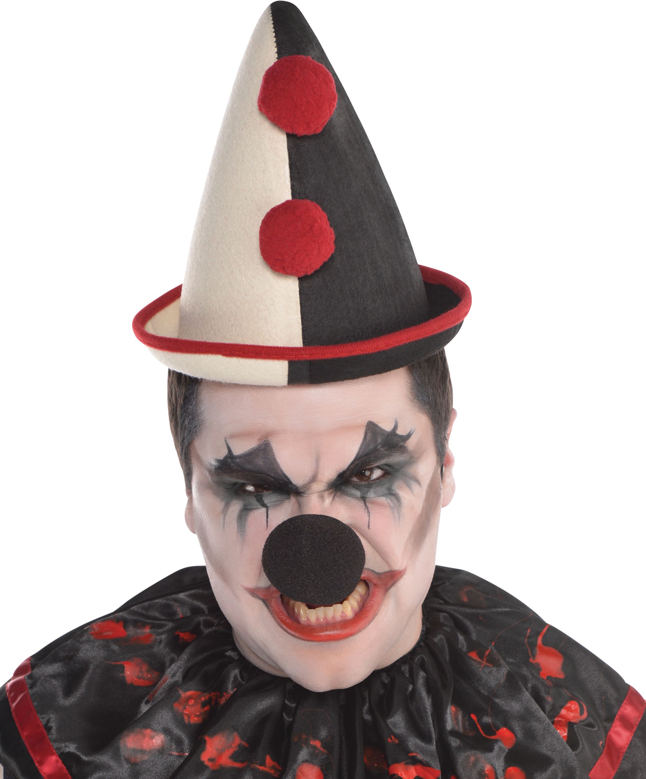 Freaky Faces Makeup Kit with 4 Colours & Brush, Red/White/Black/Grey, 11-g, 3-pk, Costume Accessories for Halloween Front_Flat