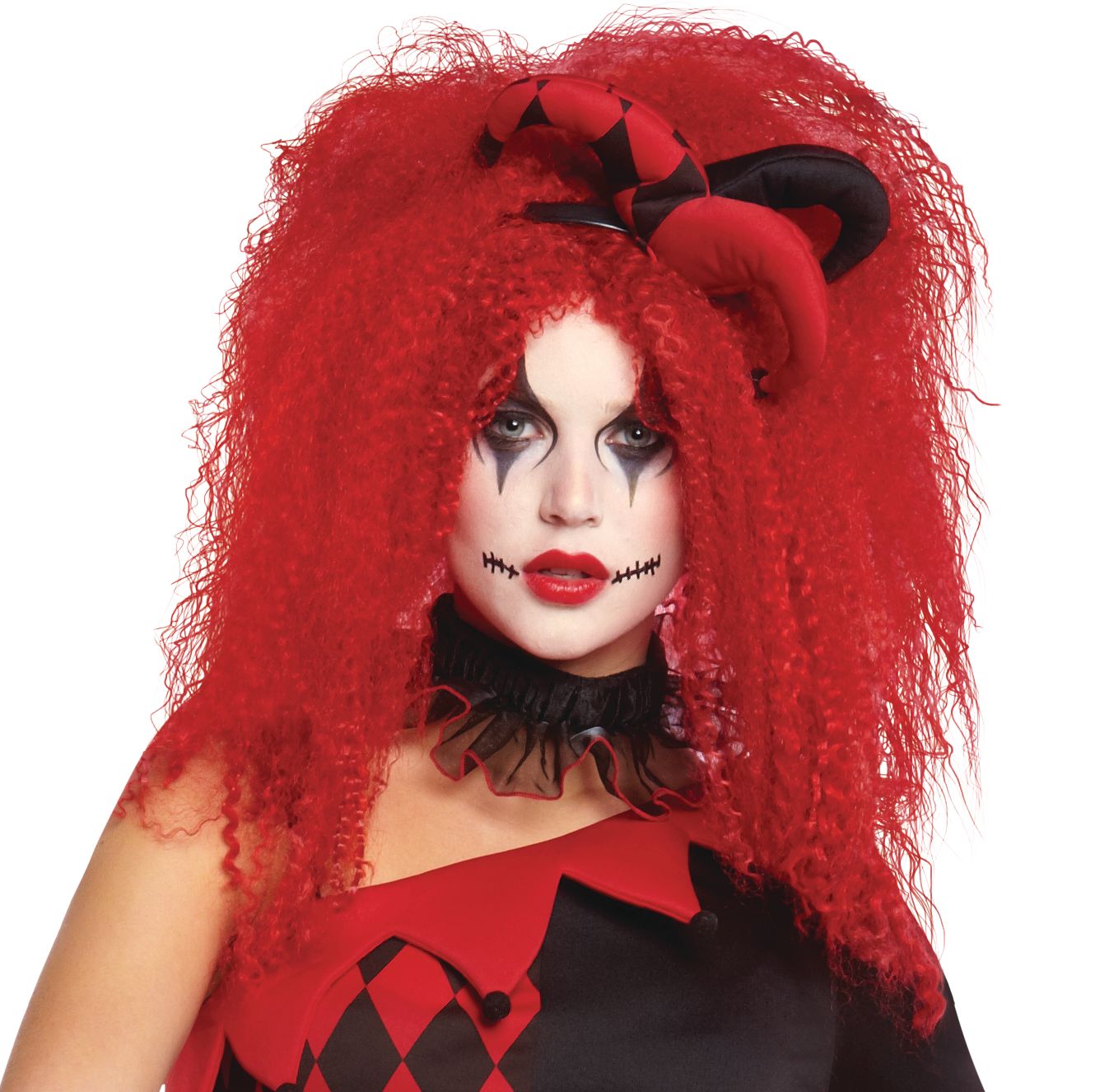 Freaky Faces Makeup Kit with 4 Colours & Brush, Red/White/Black/Grey, 11-g, 3-pk, Costume Accessories for Halloween Front_Flat