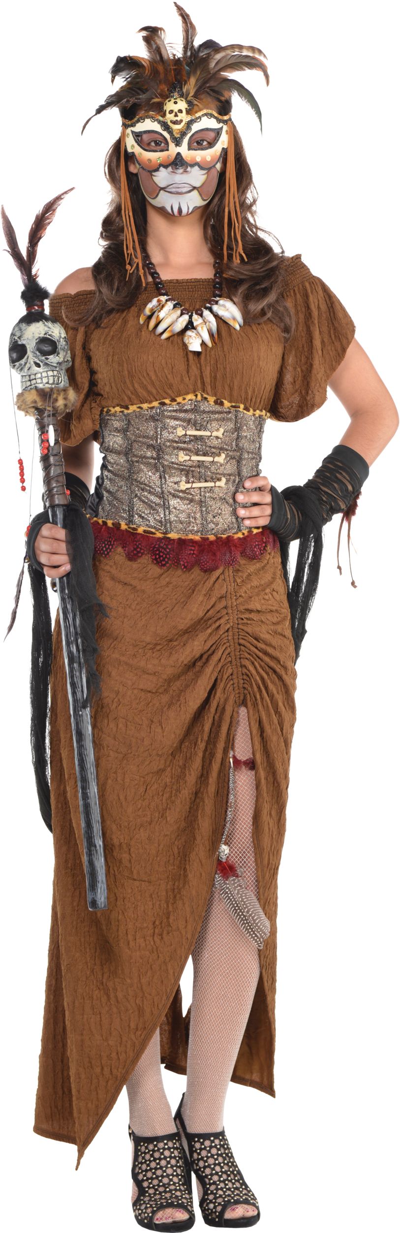 Witch Doctor Masquerade Mask Front_Flat