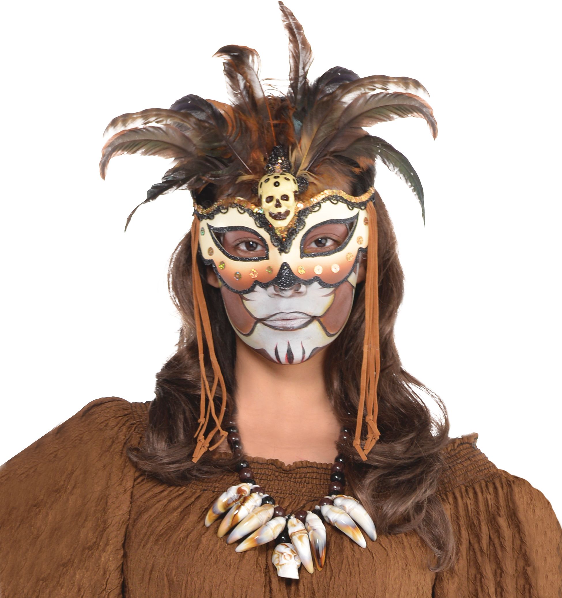 Witch Doctor Masquerade Mask CloseUp