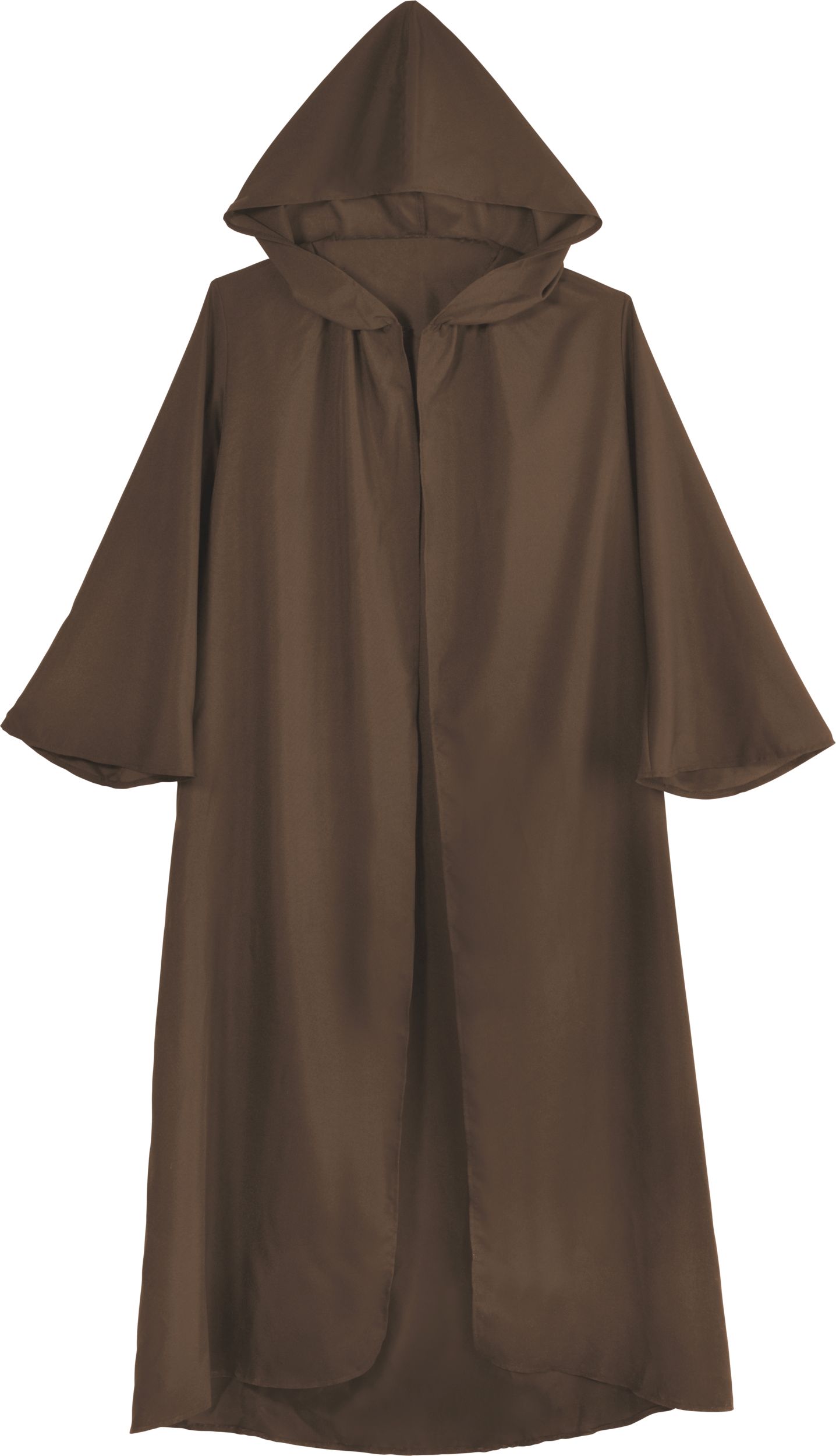 Men's Disney Star Wars Luke Skywalker Brown Robe with Hood Halloween Costume, One Size Front_Flat