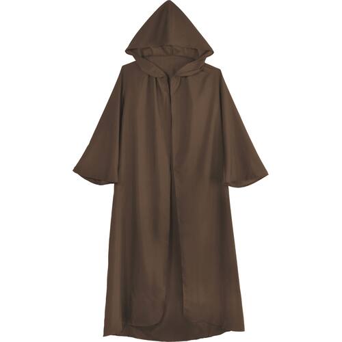 Men's Disney Star Wars Luke Skywalker Brown Robe with Hood Halloween Costume, One Size