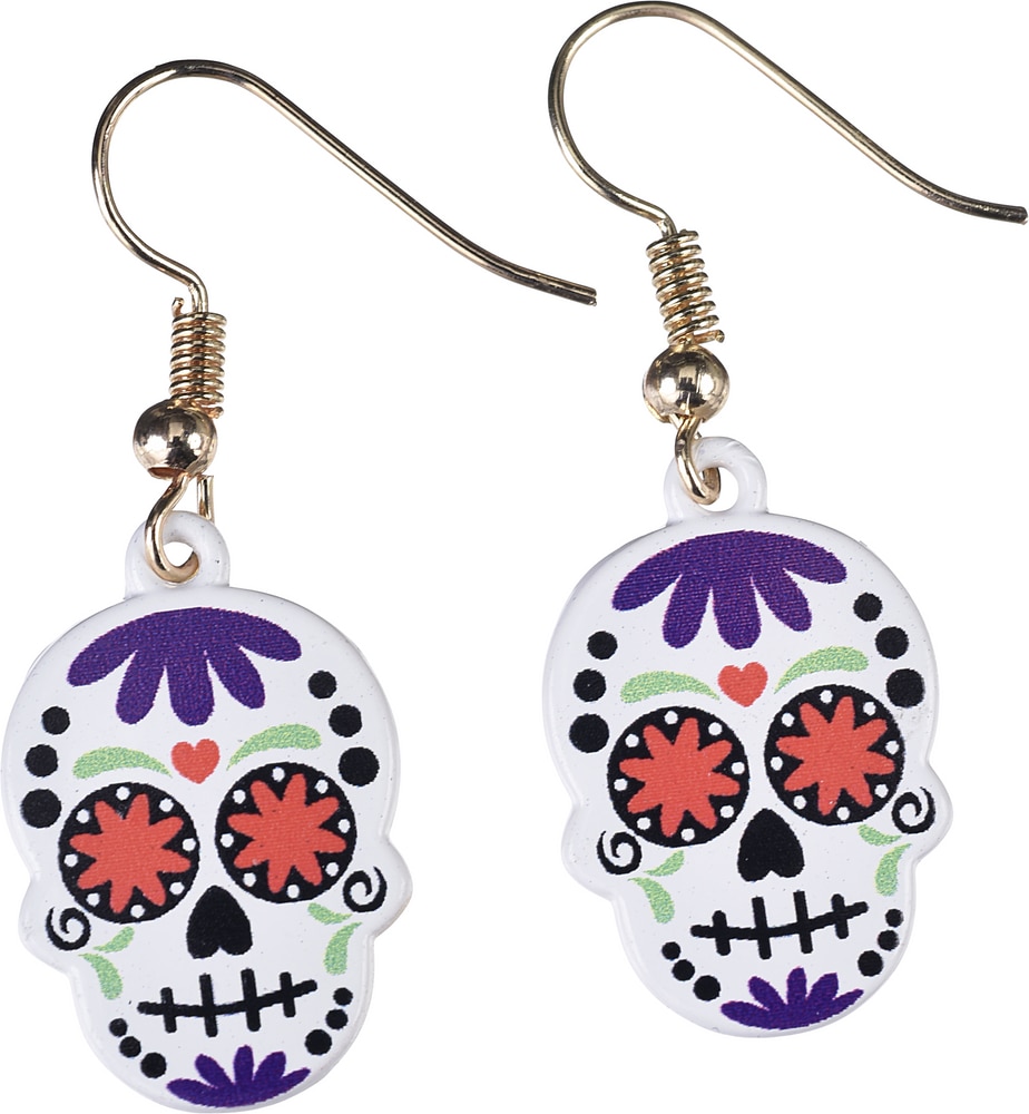 Skeleton & Sugar Skulls Halloween Earrings Set, 6-pc | Party City