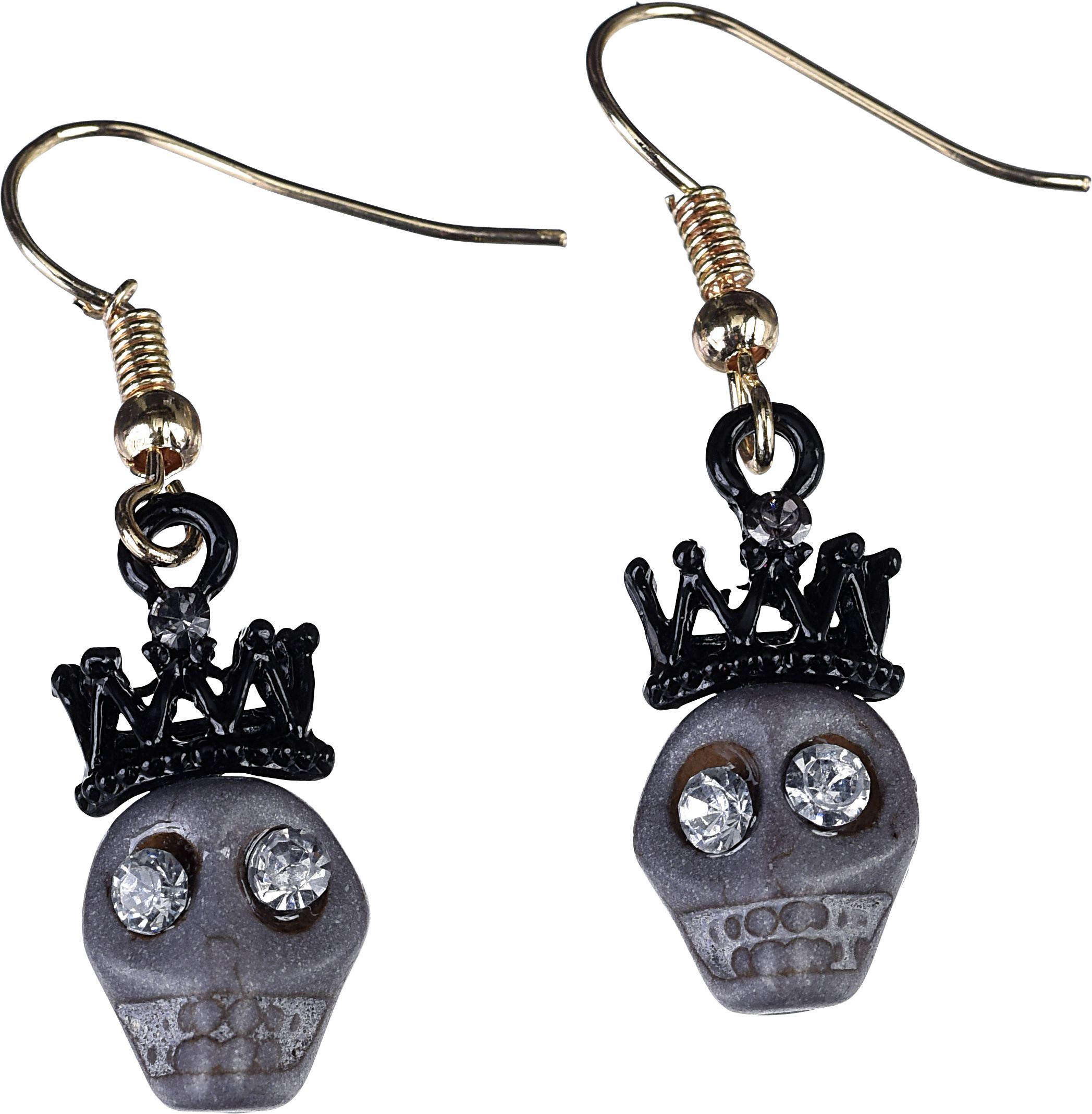 Skulls & Spider Webs Halloween Earrings Set, 6-pc Front_Flat