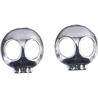 Boucles d'oreille d'Halloween visage squelettique et araignée rouge, paq. 6 Front_Flat