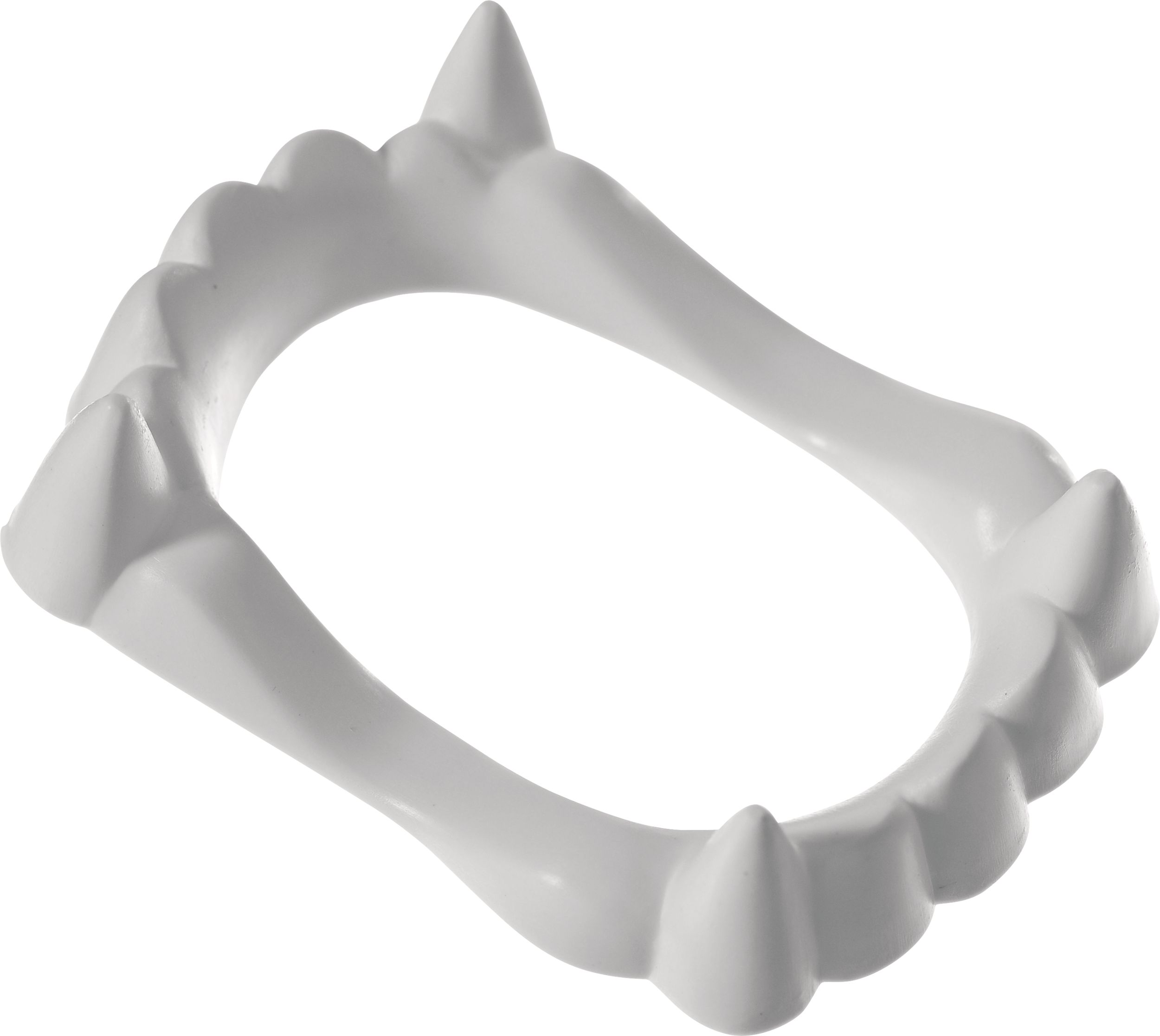 Monster Upper & Lower Plastic Teeth, White, One Size, Wearable Costume Accessory for Halloween Overhead_Plunge