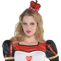 Red Queen Top Party Hat Headband Front_Flat