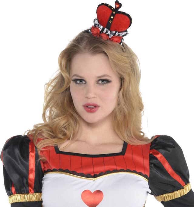 Red Queen Top Party Hat Headband Front_Flat