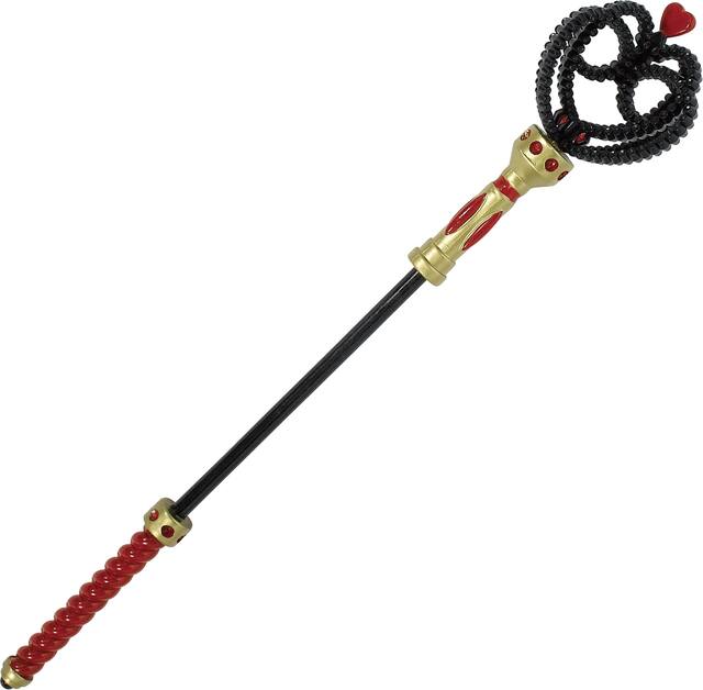 Alice in Wonderland Red Queen Wand Cane, Red/Black/Gold, One Size, Wearable Costume Prop for Halloween Side_Right