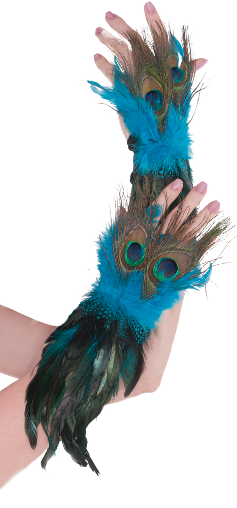 Peacock Feather Gloves | Party City