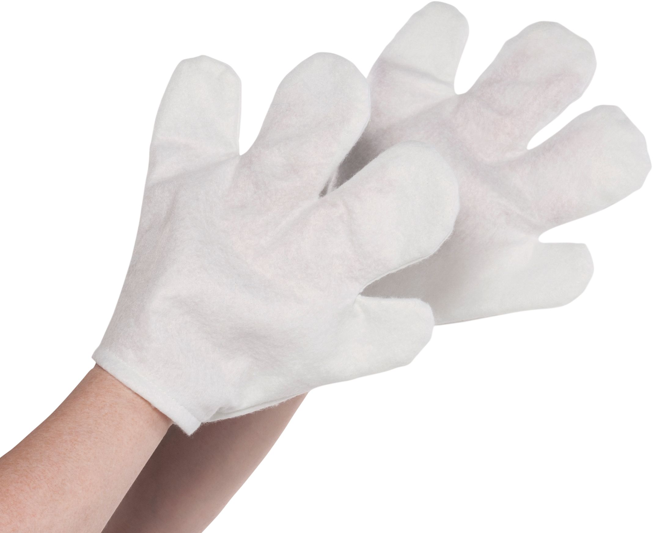 Gants en feutre de dessin animé pour enfants, blanc, taille unique, accessoire de costume à porter pour l'Halloween Composite_or_Mixed