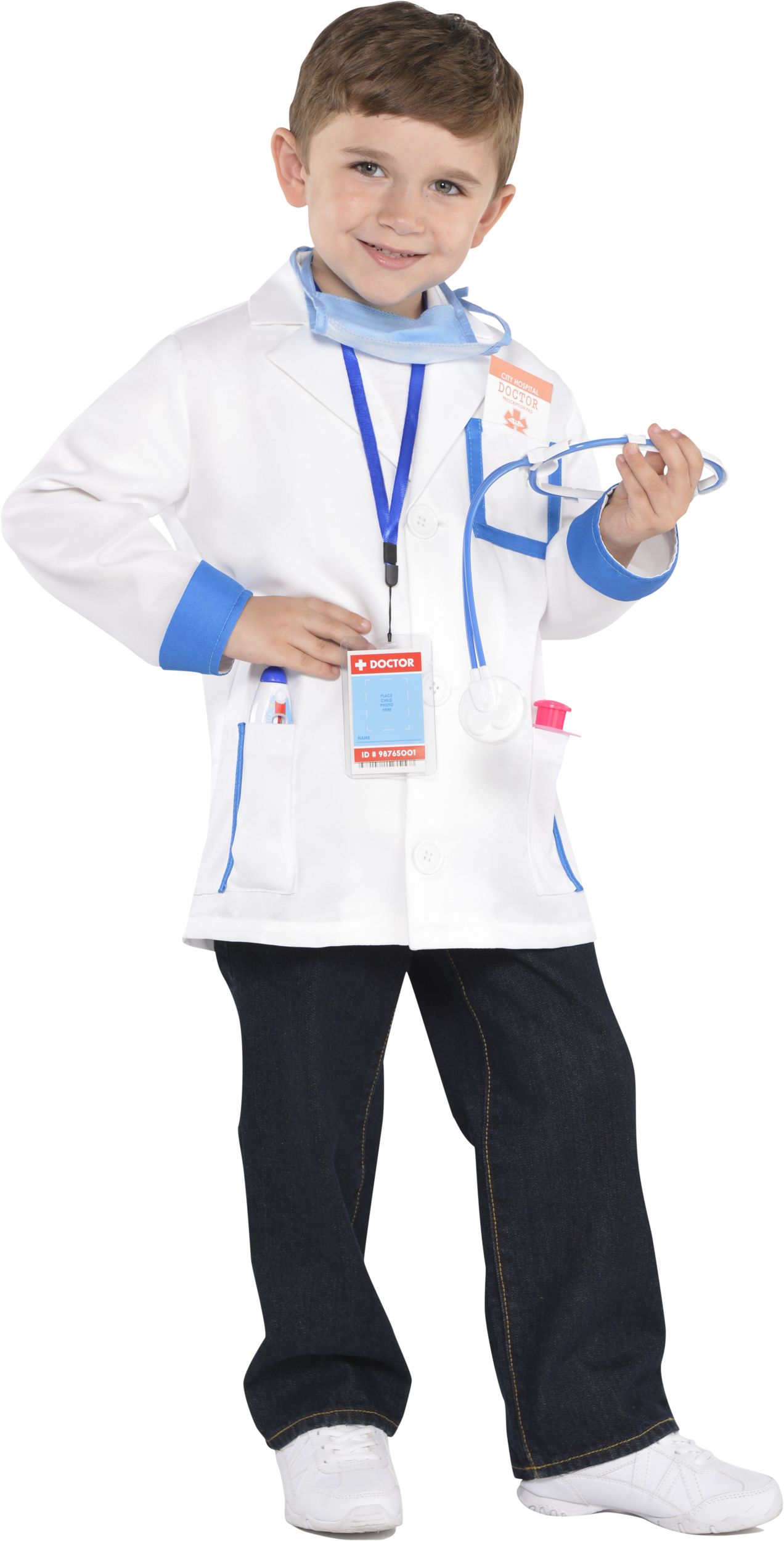 Kids Doctor Blue Scrubs With Shirt Pants Halloween Costume Assorted 
