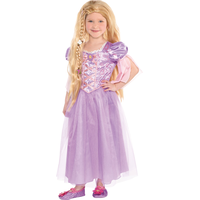 Toddler Disney Tangled Rapunzel Purple/Pink Princess Dress Halloween Costume, Assorted Sizes Front_Flat