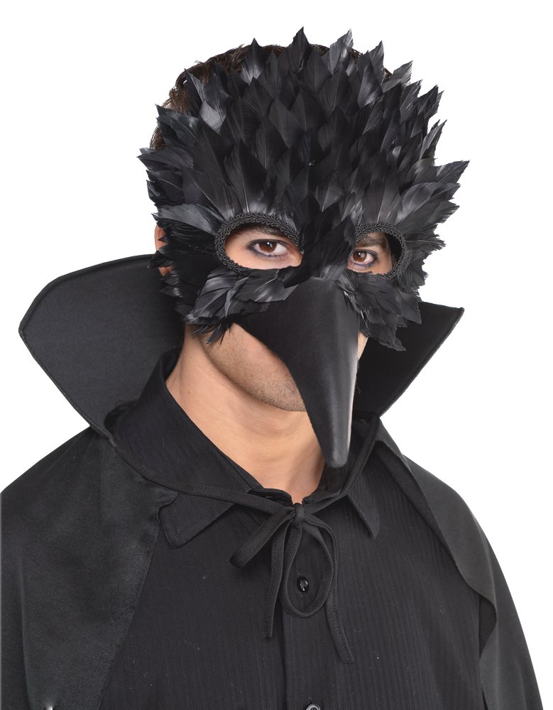 Black Crow Feather Party Mask | Party City