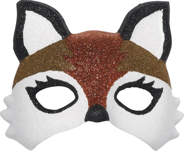 Masque de renard scintillant pour enfant Front_Flat