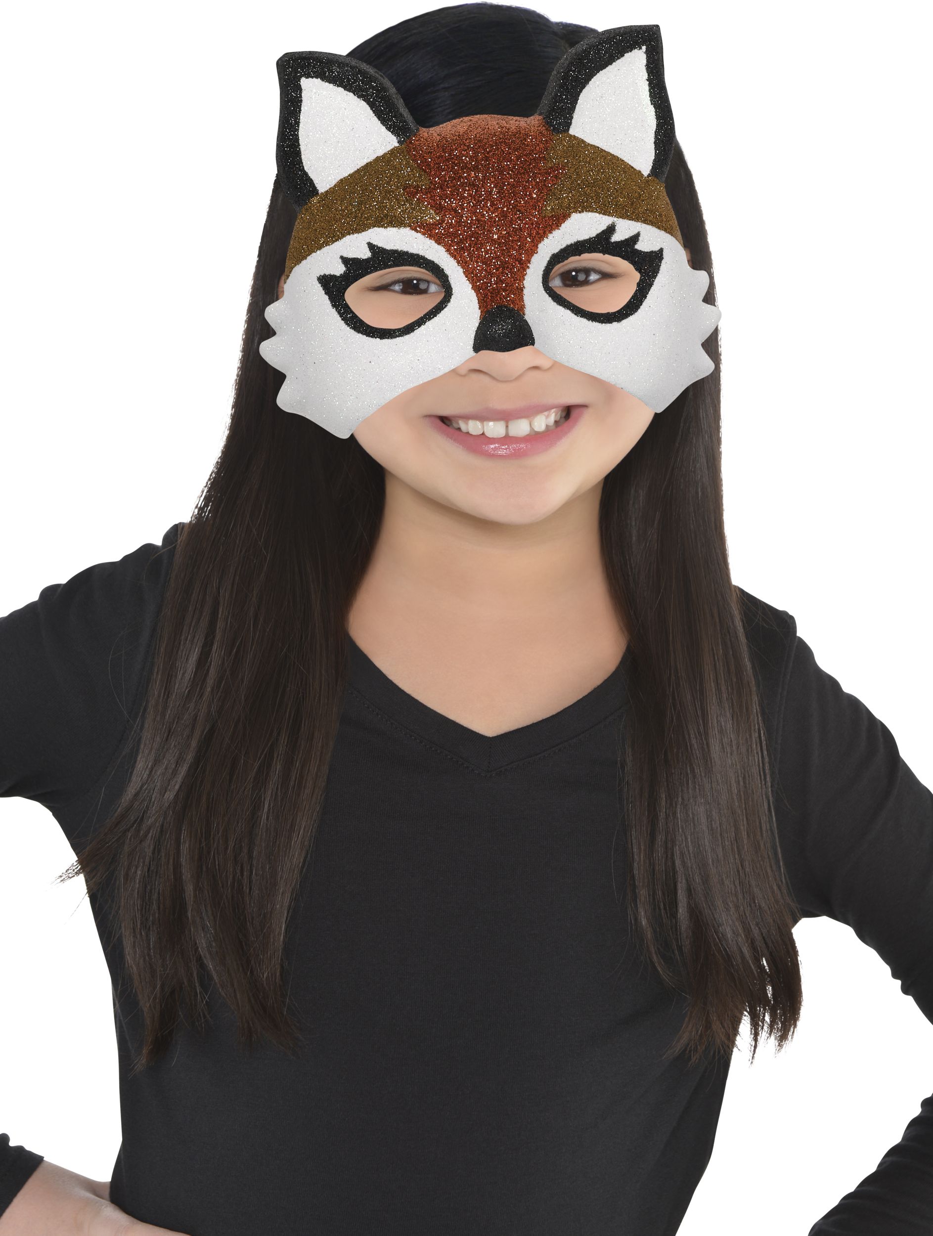 Kids' Glitter Fox Mask CloseUp