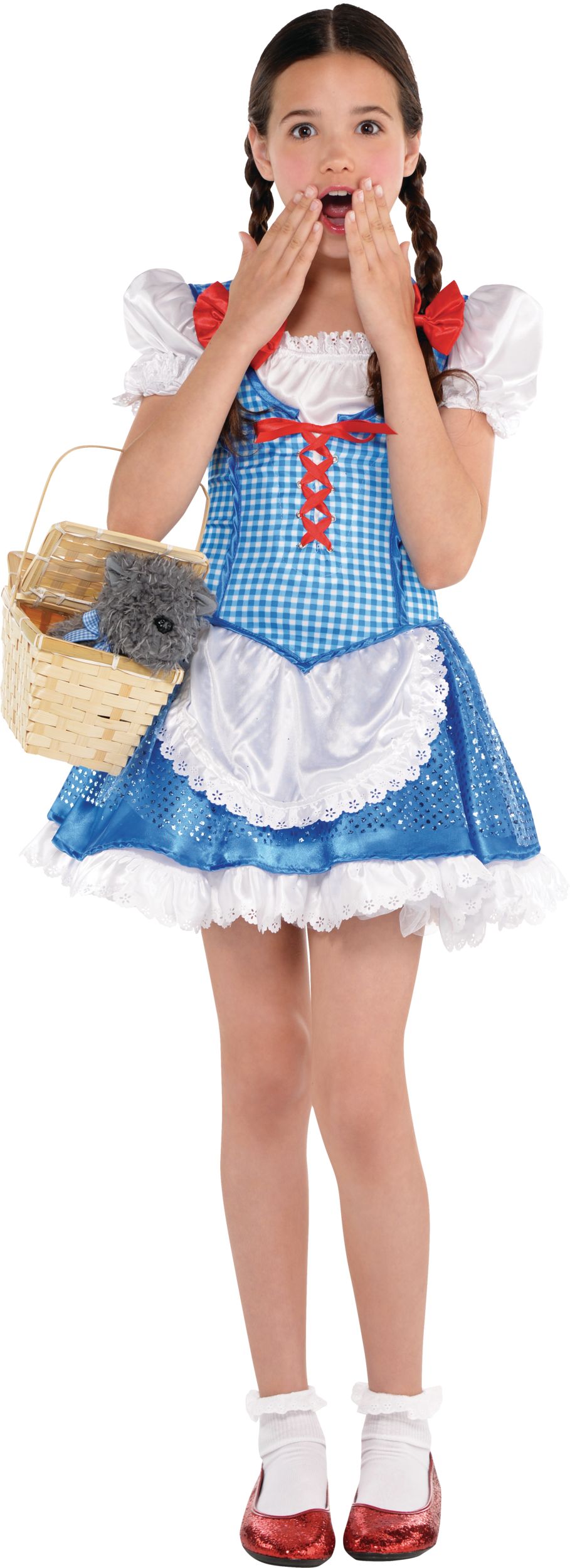 Kids' The Wizard of Oz Dorothy Blue Dress with Bows & Socks Halloween ...