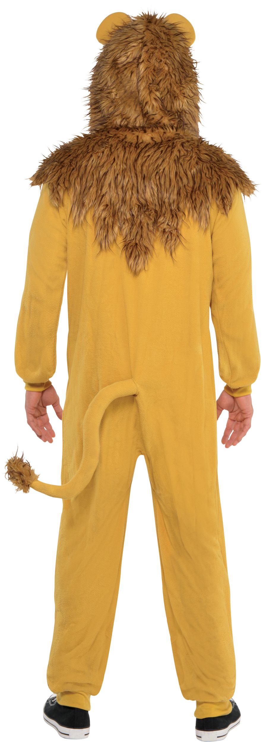 Mens The Wizard Of Oz Cowardly Lion Orange Jumpsuit With Hood Halloween Costume Assorted Sizes 7576