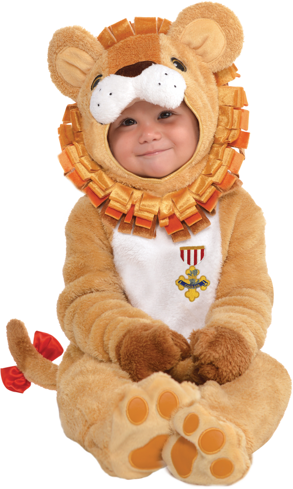 Infant The Wizard of Oz Cowardly Lion Orange Jumpsuit with Hood