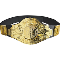 "World Champ" Championship Wrestling Boxing Belt, Gold, 45-in, Wearable Costume Prop for Halloween