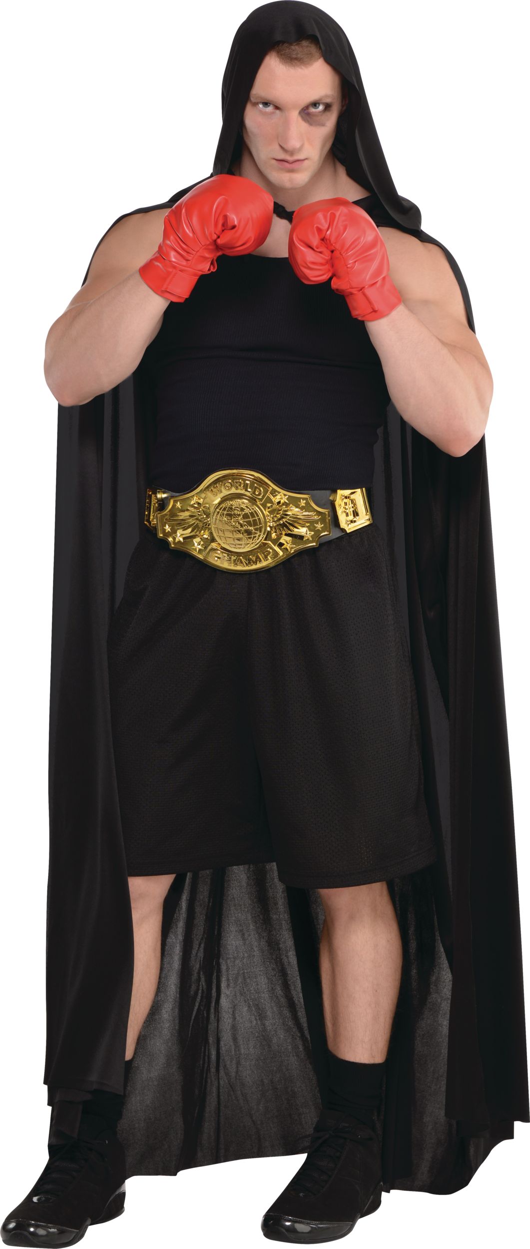 Ceinture de boxe et de lutte World Champ, doré, 45 po, accessoire de costume à porter pour l'Halloween Front_Flat