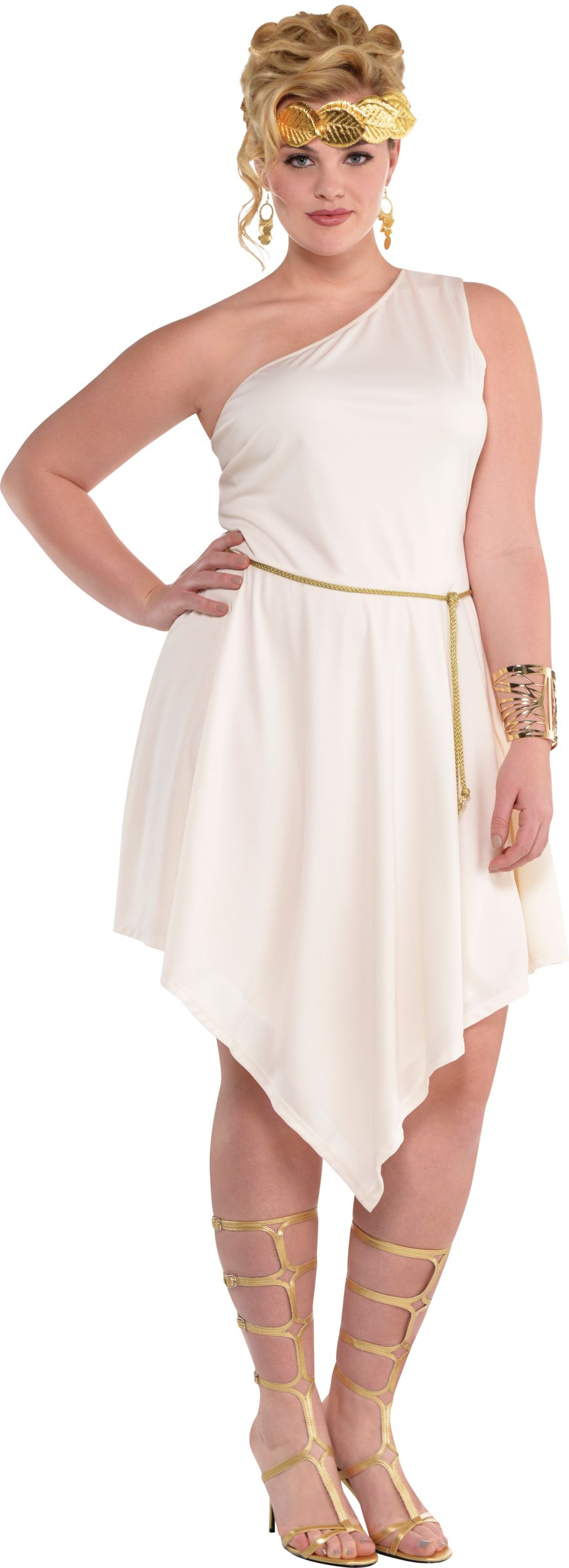 Goddess Dress, Plus Size Front_Flat