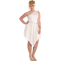 Goddess Dress, Plus Size Front_Flat