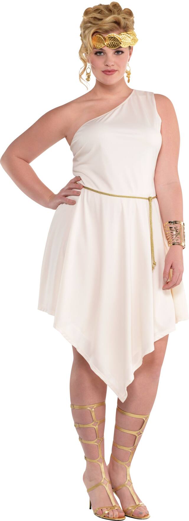 Goddess Dress, Plus Size Front_Flat