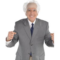 Balding Old Man Wig, Adult, One Size Front_Flat