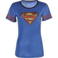 T-shirt Superman Supergirl pour costume d'Halloween, adultes Front_Flat