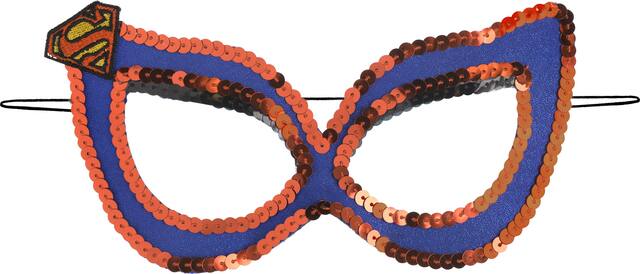 Superman Sequin Supergirl Mask Front_Flat