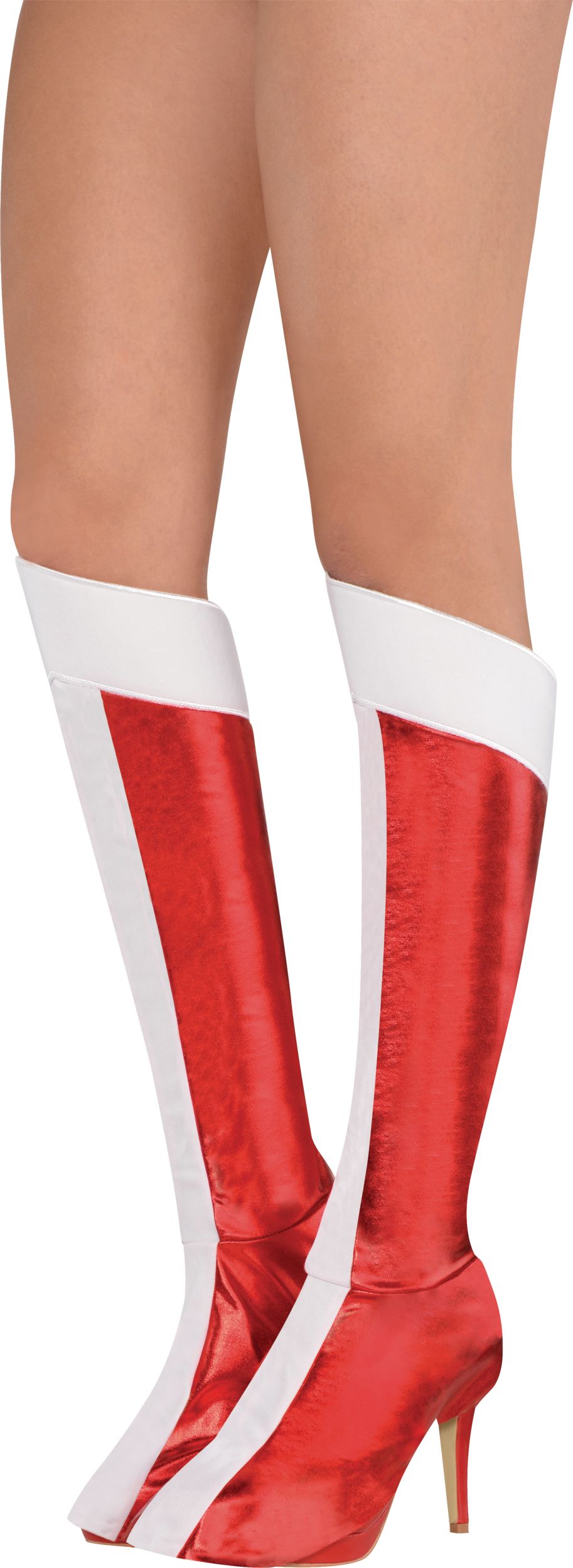 Adult Wonder Woman Boot Covers Front_Angled_Left
