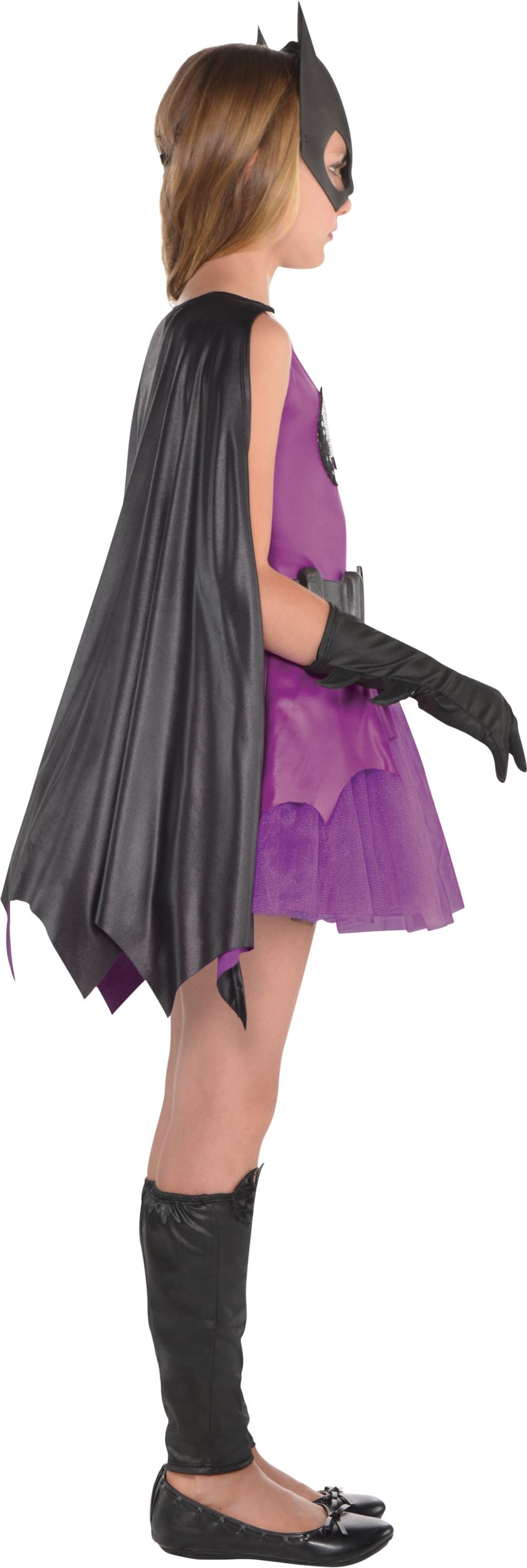 Kids' DC Catwoman Black Jumpsuit with Gloves & Mask Halloween