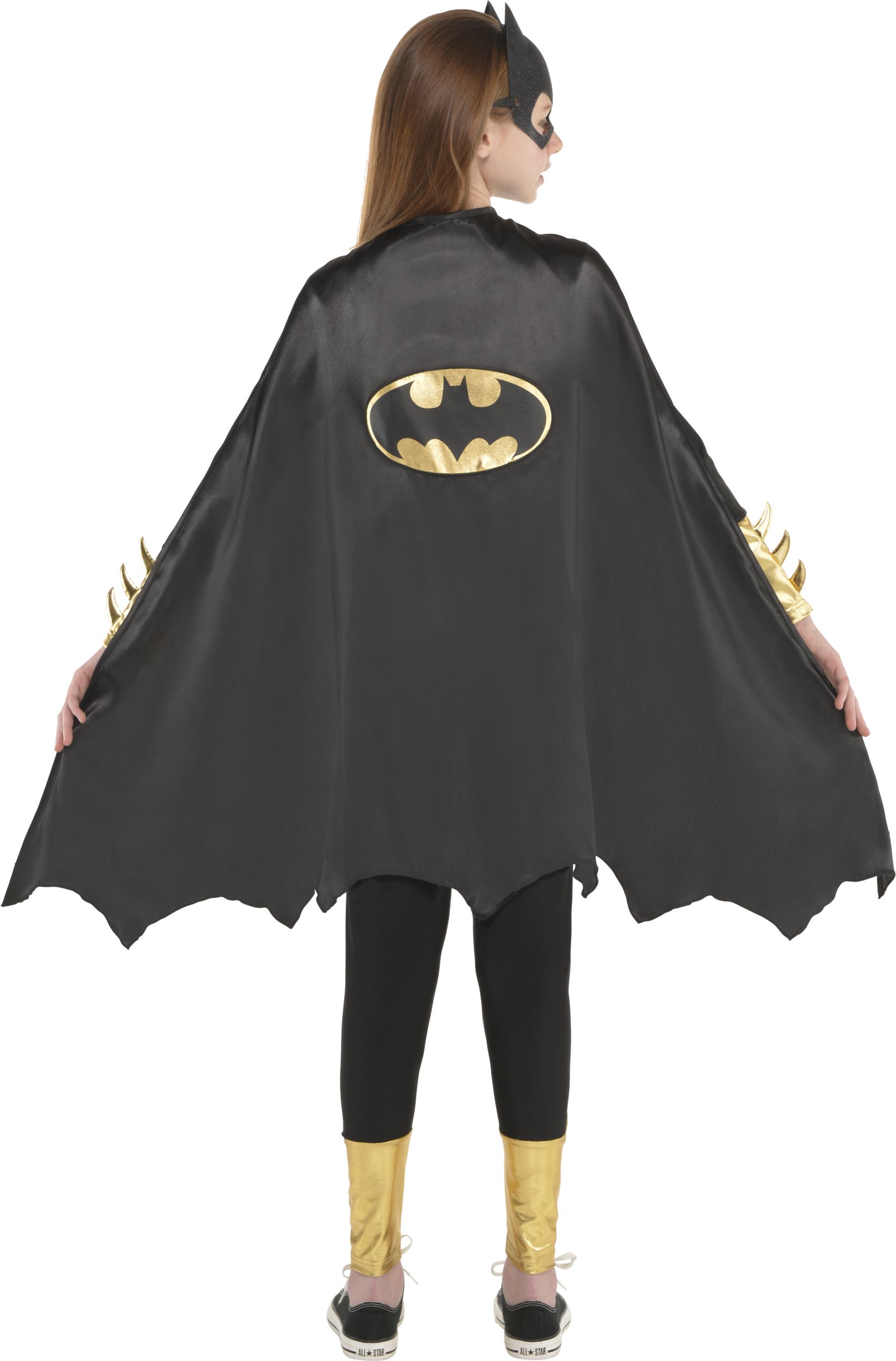 Women s DC Batman Batgirl Cape Black Gold One Size Wearable Costume Accessory for Halloween Party City