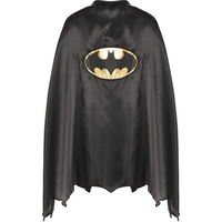 Women's DC Batman Batgirl Cape, Black/Gold, One Size, Wearable Costume Accessory for Halloween