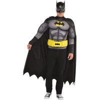 Cape de Batman DC Le Chevalier noir pour adulte, noir/jaune, taille unique, accessoire de costume à porter pour l'Halloween
