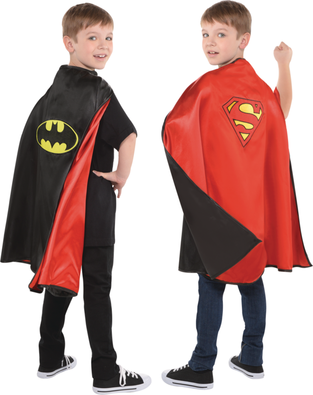 Reversible Spiderman and Batman Cape/Mask