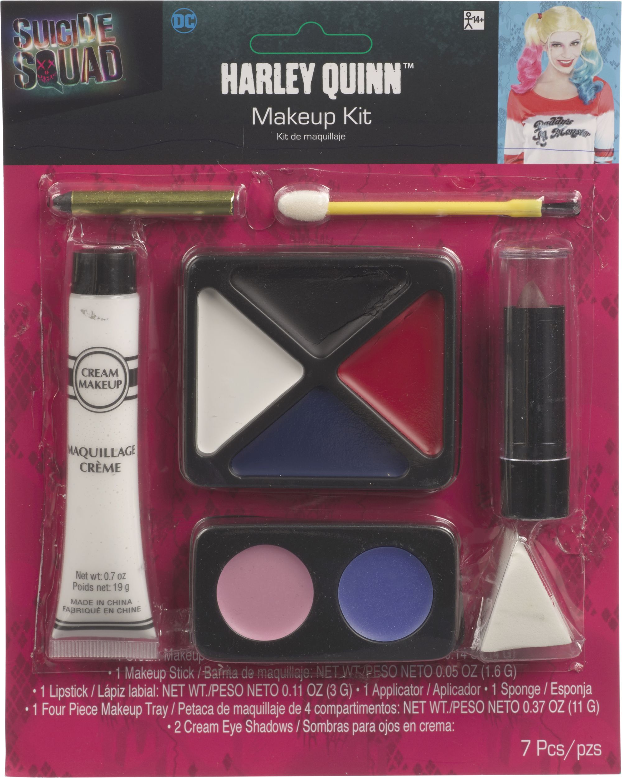 Suicide Squad Harley Quinn Halloween Makeup Kit, Adult Front_Flat