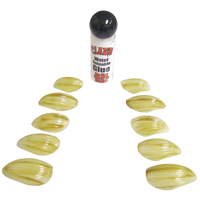 Ongles en acrylique en forme de griffes de loup-garou avec colle, luminescent dans le noir, jaune, taille unique, paq. 11, accessoires de costume à porter pour l'Halloween Front_Elevated