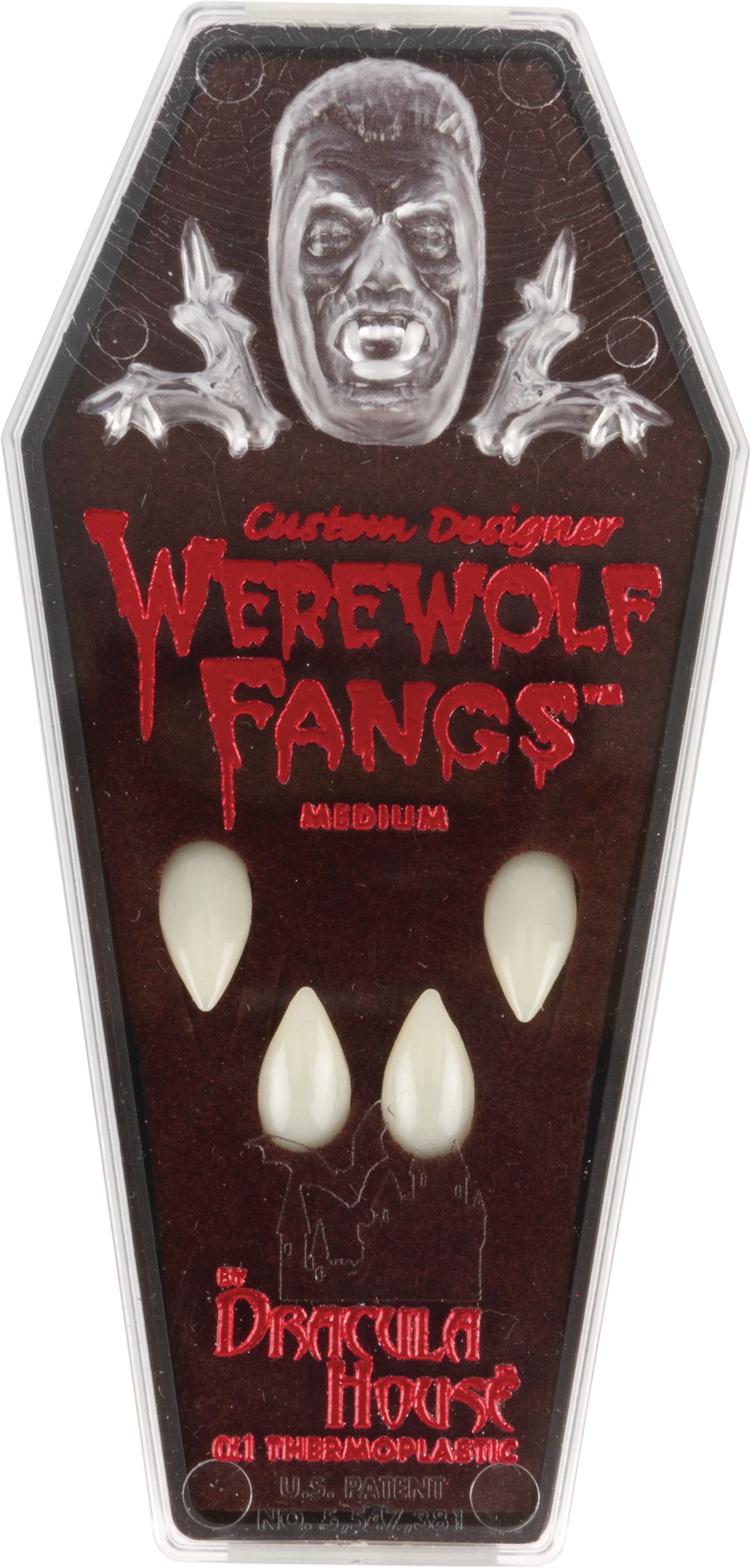 Custom Designer Halloween Werewolf Fangs Front_Flat