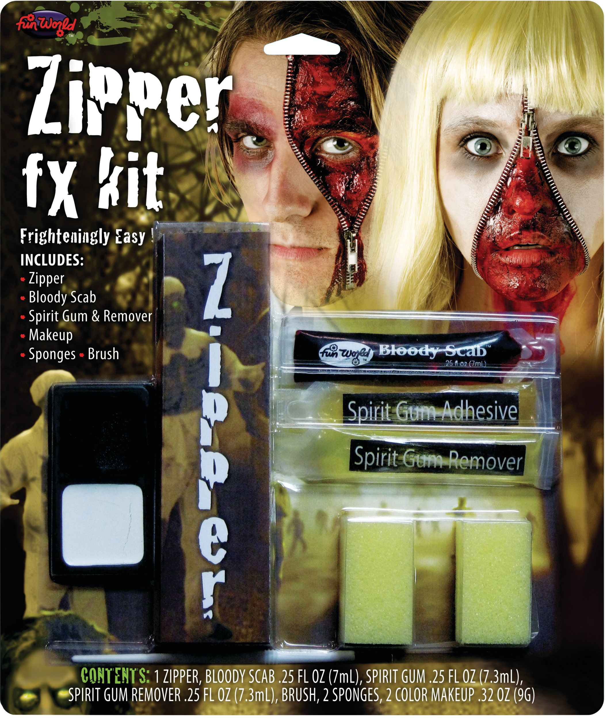 Zipper Makeup Kit, Multi-Colour, Adult Front_Flat